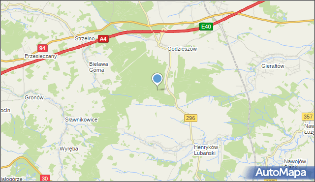 mapa Góra Głodówka, Góra Głodówka na mapie Targeo